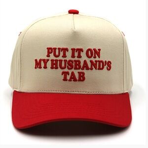 Put It On My Husband’s Tab Trucker Hat